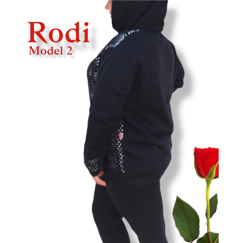 Jacheta Rodi, model 2, tip Cardigan tricotat, culoare negru, cu buzunare si fermoar Acum la 199,00 lei Livrare 24-48 de ore s...